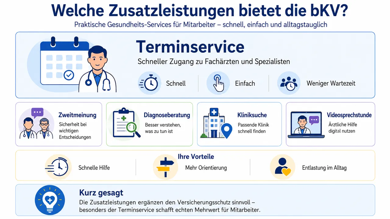 Welche Zusatzleistungen bietet die bKV?